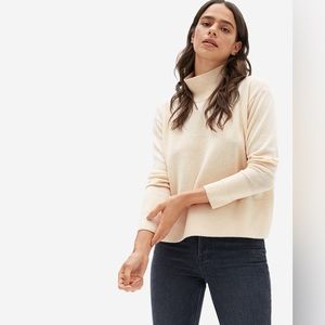 Everlane Cashmere Square Turtleneck in Rose Water